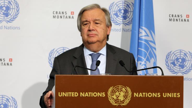 'Με δεσμεύει η εντολή του ΣΑ αλλά θα ακούσω κάθε άποψη', είπε ο ΓΓ του ΟΗΕ για την πενταμερή